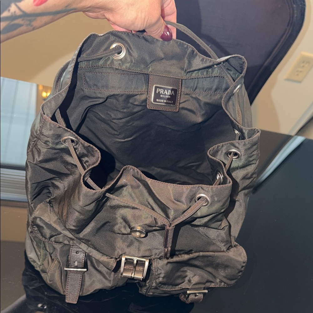 Prada Olive Green Backpack - Picture 15 of 16